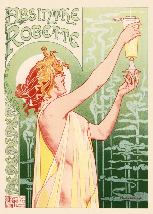 Privat Livemonts Absinthe Robette Art Nouveau Vintage Poster 1896